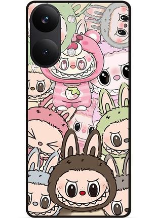Силіконовий бампер чохол для xiaomi poco x8 pro max з малюнком лабубу labubu