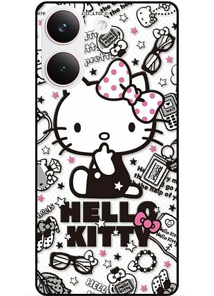 Силіконовий чохол бампер для xiaomi poco x8 pro з малюнком хелло китти hello kitty