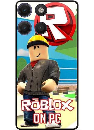 Силіконовий чохол бампер для motorola moto g17 з картинкою роблокс roblox