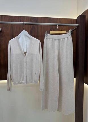 Жіночий вʼязаний костюм з бавовни та шовку loro piana