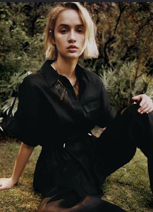 Льняний костюм zara