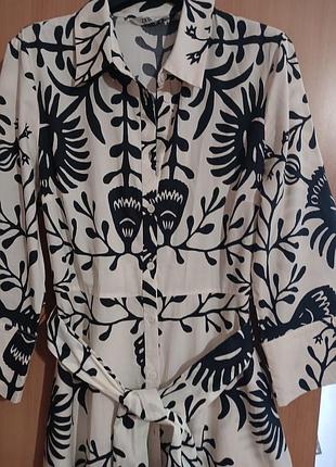 Платье-халат zara. новое. размер s-m.