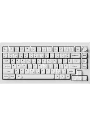 Клавіатура бездротова keychron v1 ultra keychron red switch white rgb (v1u-f1-ua)
