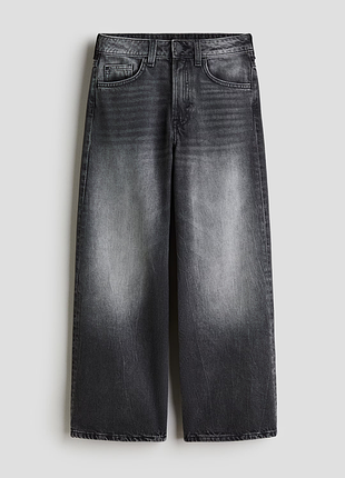 Джинсы h&amp;m loose fit wide leg jeans унисекс 134 см