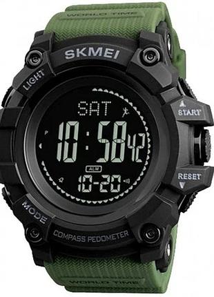 Наручний годинник skmei 1356ag army green + compass