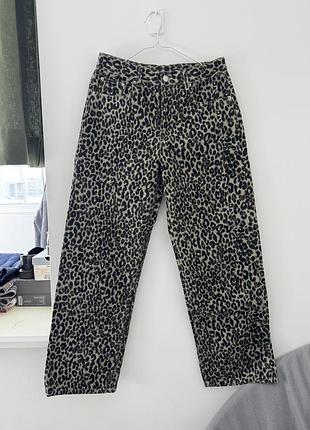 Леопардові джинси pull & bear