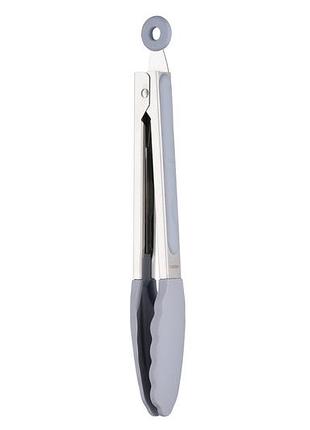 Кухонные щипцы ardesto midori, 28 см, силикон и нержавеющая сталь, серый (ar3022gs)