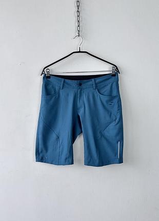 Велошорти cube cycling shorts nylon stretch teal blue mtb mountain bike trail outdoor