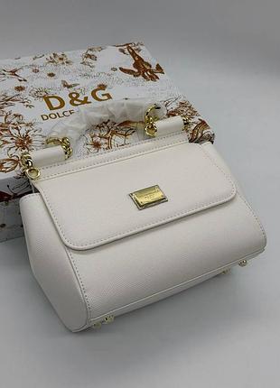 Женская сумка премиум medium sicily white bag
