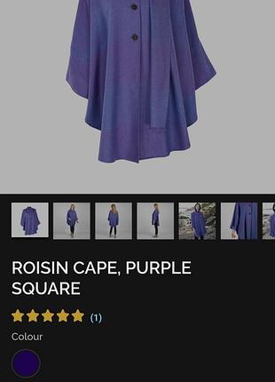 Женская накидка triona design donegal roisin square purple cape, из твидовой шерсти.