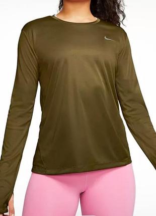 Футболка с длинными рукавами nike w nk miler top беговая футболка с длинным рукавом лонгслив оригинал