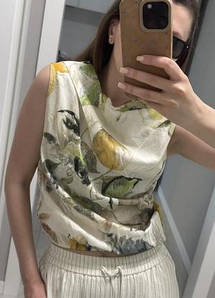 Топ із принтом zara, новий xs