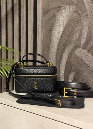 Сумочка чорна та ремінь пояс gaby vanity ysl yves saint laurent