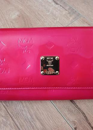 Кошелек кожаный mcm munchen, оригинал. номерной.