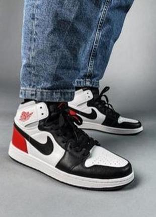 Чоловічі шкіряні спортивні прошиті кросівки nike air jordan.