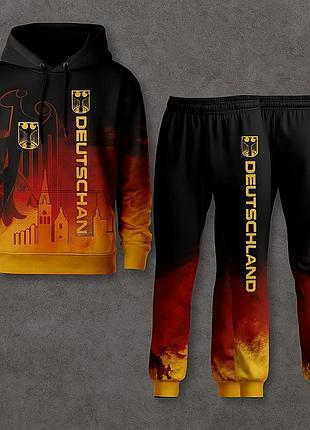 Костюм спортивний худі та штани з 3d принтом germany 29394 3xl