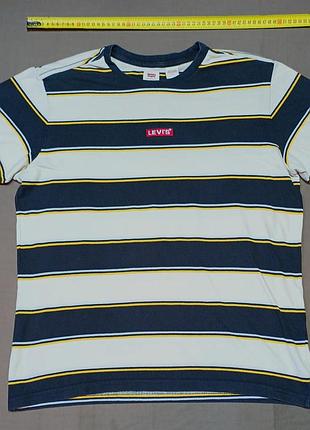 Плечі 46 см levis size  s  165/84a   щільна  футболка в смужку relaxed 
100%cotton