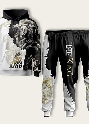 Костюм спортивний худі та штани з 3d принтом king 29414 2xl