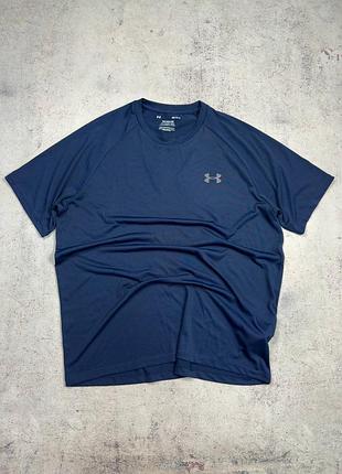Синяя спортивная футболка under armour оригинал размер м