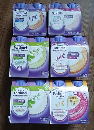 Харчування fortimel, nutricia 4×125ml. 4×200ml. нова. nutridrink