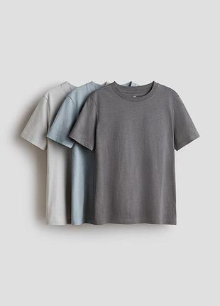 Набор базовых трикотажных футболок (3 шт) h&amp;m | подростковые футболки для парня
