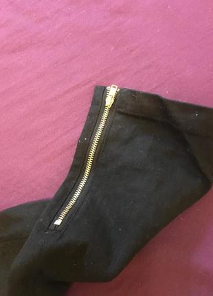 Чёрные штаны на резинке с замочками внизу3 фото