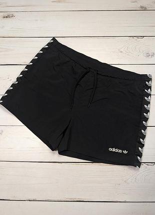 Чоловічі чорні пляжні шорти з лампасами adidas оригінал купальні шорти адідас