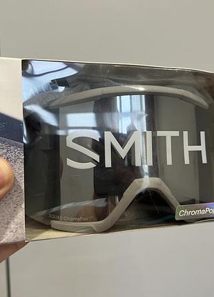 Гірськолижна маска smith squad s chromapop sun platinum mirror + запасна лінза