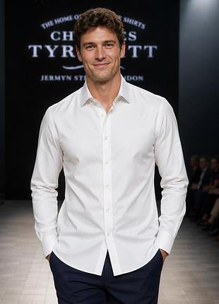 Чоловіча сорочка charles tyrwhitt біла l- xl (100% бавовна)