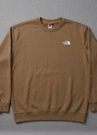 Оригінальний світшот the north face essential crew (коричневий / мокко)