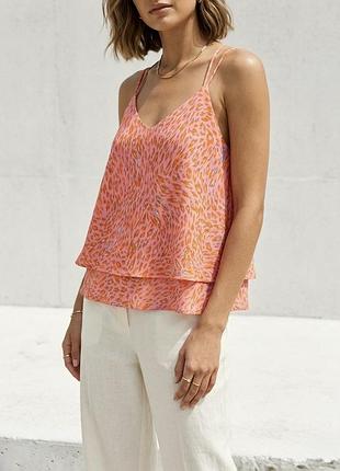 Літній яскравий  топ із креп-шифону vero moda