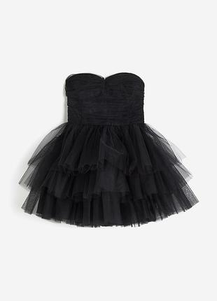 Сукня h&m чорна з фатином