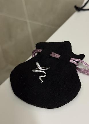 Каблучка змія срібло