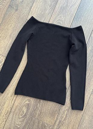 Чорний  лонгслів  h&m xs