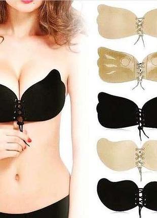 Бюстгальтер невидимка free bra силіконовий бюстгальтер fly bra чашка d чорний
