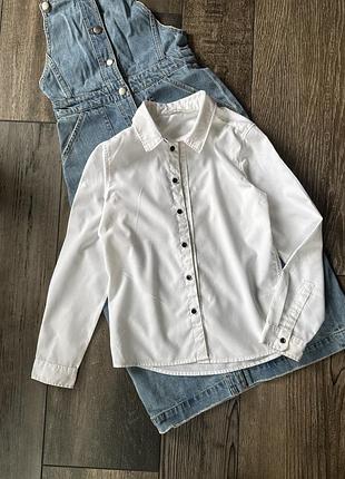 Сорочка біла рубашка класична 140см 9-10років zara next george h&m