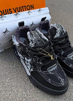 Кроссовки унисекс louis vuitton skate × swarovski черные (р. 38-43)