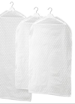 Чохли для одягу ikea pluring 3 шт прозорий