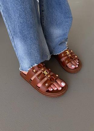 💕 женские тапочки celin e tippi slides ginger (9) 🧡