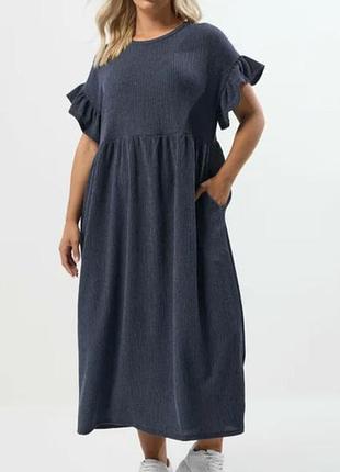 Платье трикотажное платье макси river island,14p