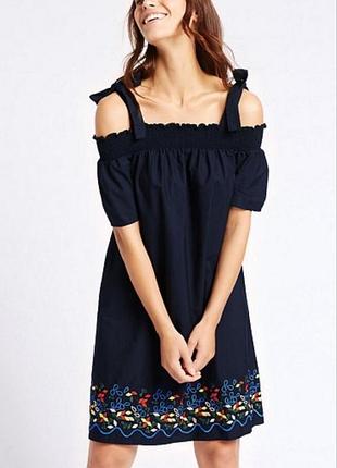1+1=3❤️ прекрасное хлопковое платье с вышивкой от marks &amp; spencer