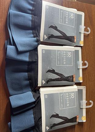 Чулки черный 50 den l-xl