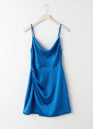 Gina tricot сукня в розмірі l колір синій електрик