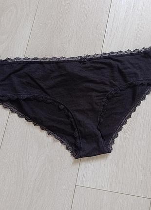 Чорні трусики базові труси котонові new look xl 2xl 14 16 42 44