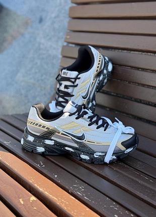 Чоловічі літні кросівки nike p-6000 сірі сітка з малюнком