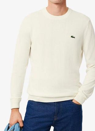 Білий чоловічий светр lacoste