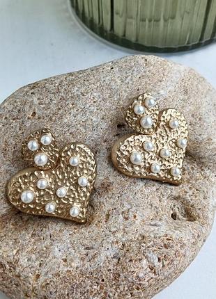 Сережки сердечка