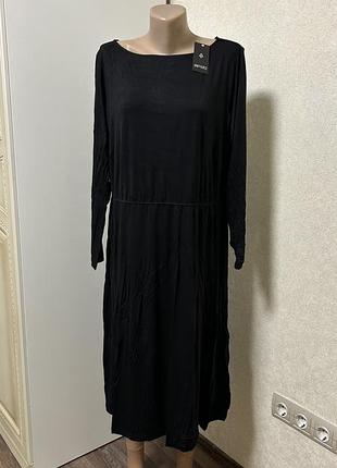 Сукня батал літня великі розміри xl, 2xl, 3xl чорна віскоза