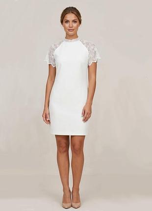 Женское белое платье zara trafaluc collection размер l