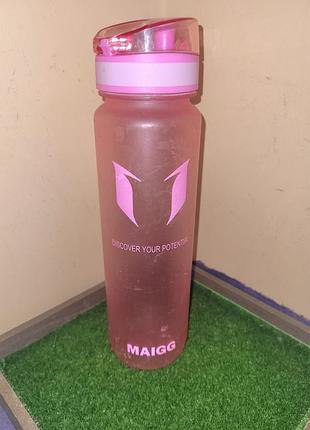 Спортивна пляшка для води maigg 1 л (bpa free, tritan)